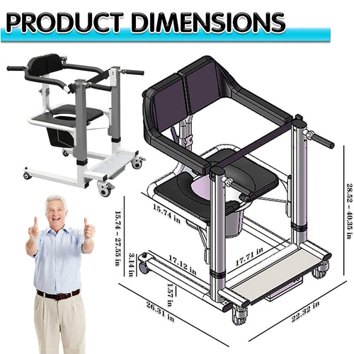 Electric Transfer Care Patient Lift - Transfer Wheelchair Patient Chai ...